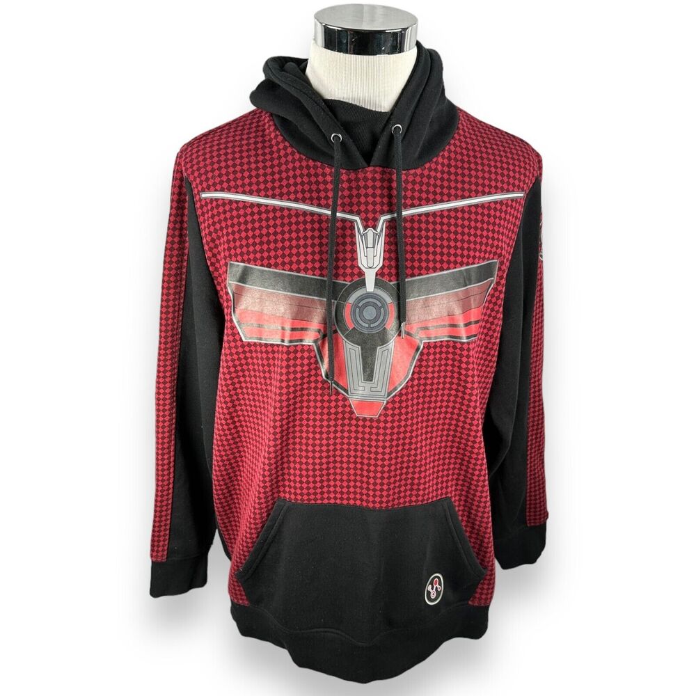 Marvel Ant-Man & The Wasp Hoodie Mens XL Hot Topic Black Red Our Universe Cotton